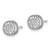Image of 8mm Sterling Silver Rhodium-plated Polished Pave CZ 8mm Circle Post Earrings