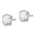 Image of 8.7mm Sterling Silver Rhodium-plated Polished Round Created Opal Post Earrings