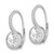Image of 22.5mm Sterling Silver Rhodium-plated Polished Round CZ Halo Leverback Earrings