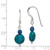 Image of 30mm Sterling Silver Polished Blue Agate & Reconstructed Lapis Dangle Earrings