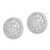 Image of 12mm Sterling Silver Rhodium-plated Polished & Twisted CZ Circle Post Earrings