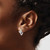 Image of 13mm Sterling Silver Rhodium-plated Polished CZ Hinged Hoop Butterfly Earrings