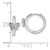 Image of 13mm Sterling Silver Rhodium-plated Polished CZ Hinged Hoop Butterfly Earrings