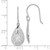 33mm Sterling Silver Rhodium-plated Polished Filigree Teardrop Dangle Earrings