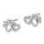 Image of 9mm Sterling Silver Rhodium-plated with CZ Hearts and Paw Print Post Earrings