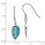 Image of 35mm Sterling Silver Rhodium-plated Creat Blue Opal Inlay Leaf Dangle Earrings