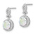 Image of 18.85mm Sterling Silver Rhodium-plated Iridescent & Clear CZ Post Dangle Earrings