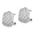 Image of 14.3mm Sterling Silver Rhodium-plated Polished and Patterned Omega Back Earrings