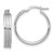 Image of 24.15mm Sterling Silver Rhodium-plated Polished Grooved Large Round Hoop Earrings
