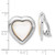 Image of 20mm Sterling Silver Rhodium-plated Mother of Pearl Heart Non-Pierced Earrings