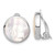 Image of 15.6mm Sterling Silver Rhodium-plated Mother of Pearl Round Non-Pierced Earrings
