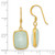 Image of 33.5mm Sterling Silver Gold-plated Polished Rectangular Amazonite Dangle Earrings