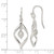 Image of 33.95mm Sterling Silver Polished & Diamond-cut Twist w/Ball Center Dangle Earrings