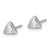 Image of 5.5mm Sterling Silver Rhodium-plated Polished 4mm CZ Triangle Post Stud Earrings