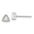 Image of 5.5mm Sterling Silver Rhodium-plated Polished 4mm CZ Triangle Post Stud Earrings