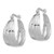 Image of 26mm Sterling Silver Rhodium-plated Textured and Tapered SM Round Hoop Earrings