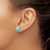 Image of 10-10.5mm Sterling Silver Polished 10-10.5mm Button Simulated Turquoise Post Earrings
