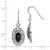 Image of 33mm Sterling Silver Polished/Antiqued Filigree Black Agate Oval Dangle Earrings