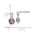 Image of Sterling Silver Rhodium-plated White Ice Diamond and Amethyst Post Earrings
