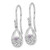 Sterling Silver Rhodium-plated White Ice w/ Amethyst Shepherd Hook Earrings