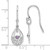 Image of Sterling Silver Rhodium-plated White Ice w/ Amethyst Shepherd Hook Earrings