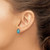 Image of 11.6mm Sterling Silver Rhodium-plated/Oxidized w/Simulated Turquoise Post Earrings