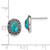 Image of 11.6mm Sterling Silver Rhodium-plated/Oxidized w/Simulated Turquoise Post Earrings