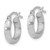 Image of 16mm Sterling Silver Rhodium-plated 3mm Polished/Satin Diamond-cut Hoop Earrings