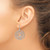 Image of 36mm Sterling Silver Rhodium-plated Textured Wrapped Wire Circle Dangle Earrings