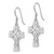 Image of 34.3mm Sterling Silver Rhodium-plated Polished Dangle Celtic Cross Design Earrings