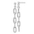 Image of 49.5mm Sterling Silver Rhodium-plated Polish & Textured Chain Post Dangle Earrings