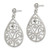 Image of 31mm Sterling Silver Polished Twisted & Diamond-cut Teardrop Post Dangle Earrings