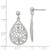 Image of 31mm Sterling Silver Polished Twisted & Diamond-cut Teardrop Post Dangle Earrings