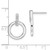 Image of Sterling Silver Rhodium-plated White Ice .05ctw Diamond Circle Post Earrings