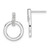 Image of Sterling Silver Rhodium-plated White Ice .05ctw Diamond Circle Post Earrings