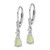 Image of 29.75mm Sterling Silver Rhodium-plated CZ & Created Opal Teardrop Leverback Earrings