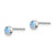Image of 4.5mm Sterling Silver Rhodium-plated Polished 4mm Created Opal Round Stud Earrings Image of 4.5mm Sterling Silver Rhodium-plated Polished 4mm Created Opal Round Stud Earrings