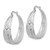 Image of 39mm Sterling Silver Rhodium-plated Textured and Tapered Large Round Hoop Earrings