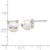 Image of 7mm Sterling Silver Polished and Antiqued CZ and Simulated Pearl Cat Post Earrings