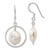 Image of 38.25mm Sterling Silver Polished Freshwater Cultured Coin Pearl Circle Dangle Earrings