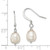 Image of 26mm Sterling Silver Polished White 7-8mm Freshwater Cultured Pearl Dangle Earrings
