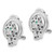Image of 20.06mm Sterling Silver Rhodium-plated CZ Circle with Cheetah Post Omega Back Earrings