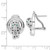 Image of 20.06mm Sterling Silver Rhodium-plated CZ Circle with Cheetah Post Omega Back Earrings