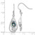 Image of 36.7mm Sterling Silver Rhodium-plated Polished Abalone Swirl Teardrop Dangle Earrings