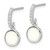 Image of 19.6mm Sterling Silver Rhodium-plated Polished CZ & Created Opal Post Dangle Earrings
