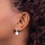 Image of 19.6mm Sterling Silver Rhodium-plated Polished CZ & Created Opal Post Dangle Earrings
