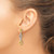 Image of Sterling Silver Rhodium-plated Gold-tone Polished CZ Fancy Post Dangle Earrings
