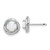Image of 9.75mm Sterling Silver Rhodium-plated Polished Created Opal Swirl Circle Post Earrings