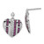Image of 19mm Sterling Silver w/ Black Rhodium Synthetic Ruby & CZ Heart Post Dangle Earrings Image of 19mm Sterling Silver w/ Black Rhodium Synthetic Ruby & CZ Heart Post Dangle Earrings