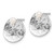 Image of 14.3mm Sterling Silver Rhodium-plated Hammered Freshwater Cultured Pearl Round Earrings